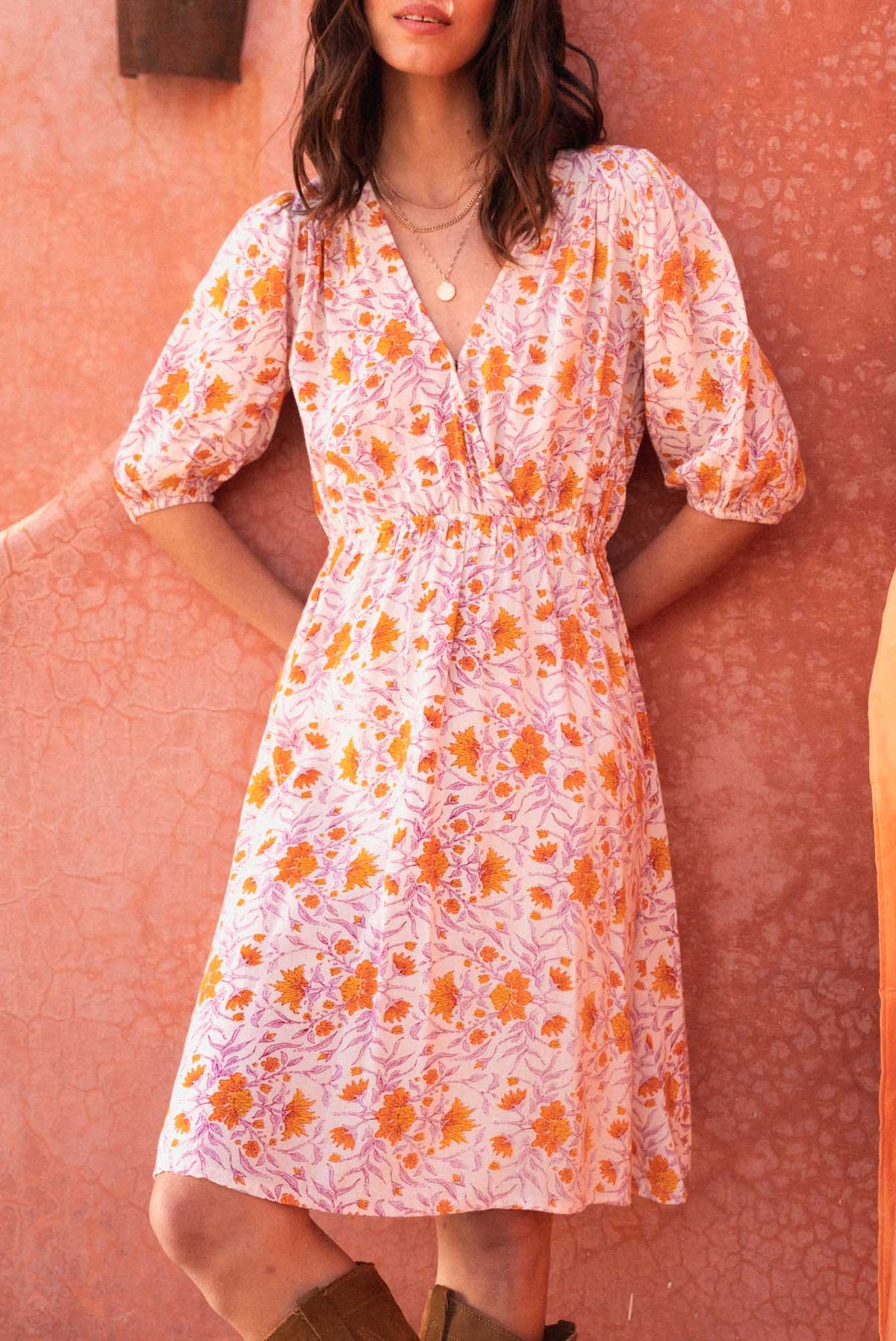 Narbonne Damenkleid mit Print aus Viskose, Wickeloptik – Produktbild 2