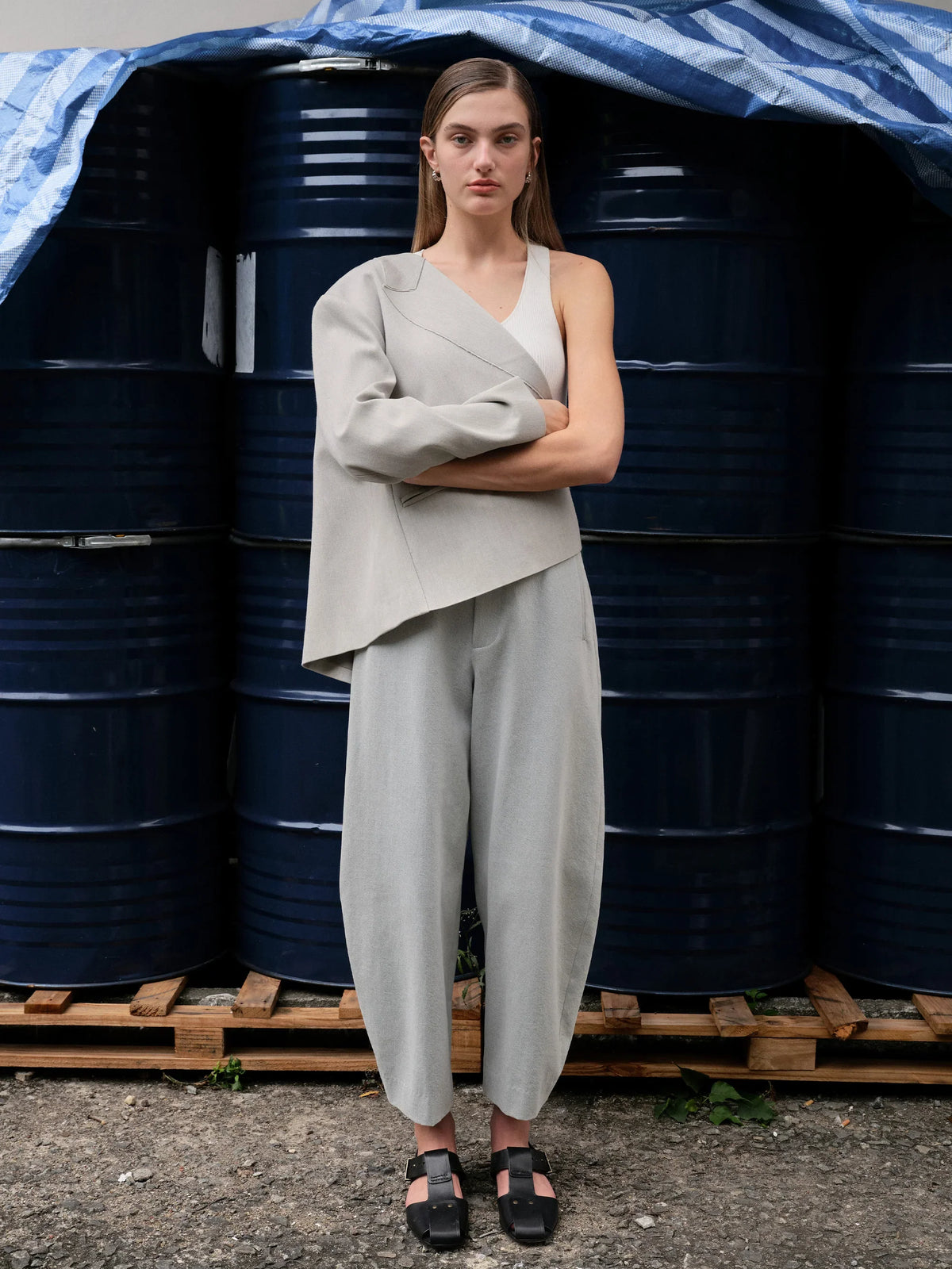 Ellie Denimhose im Barrel-Schnitt aus gewaschenem Denim – Produktbild 8